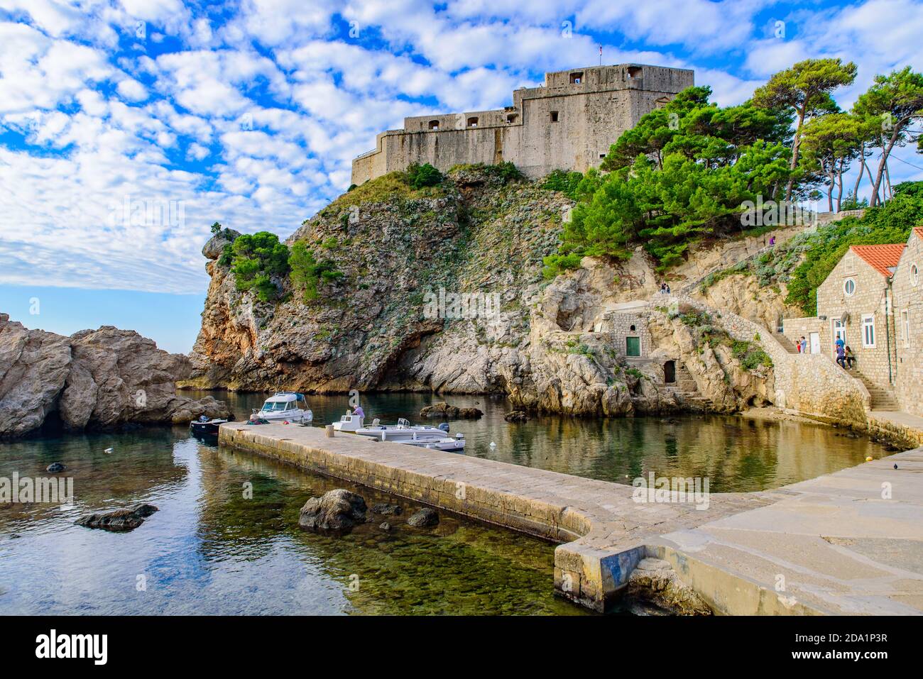 Fort Lovrijenac, a fortress by the western wall of the old city of ...