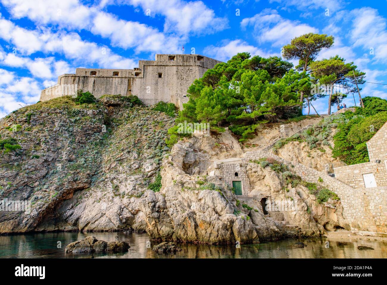 Fort Lovrijenac, a fortress by the western wall of the old city of ...