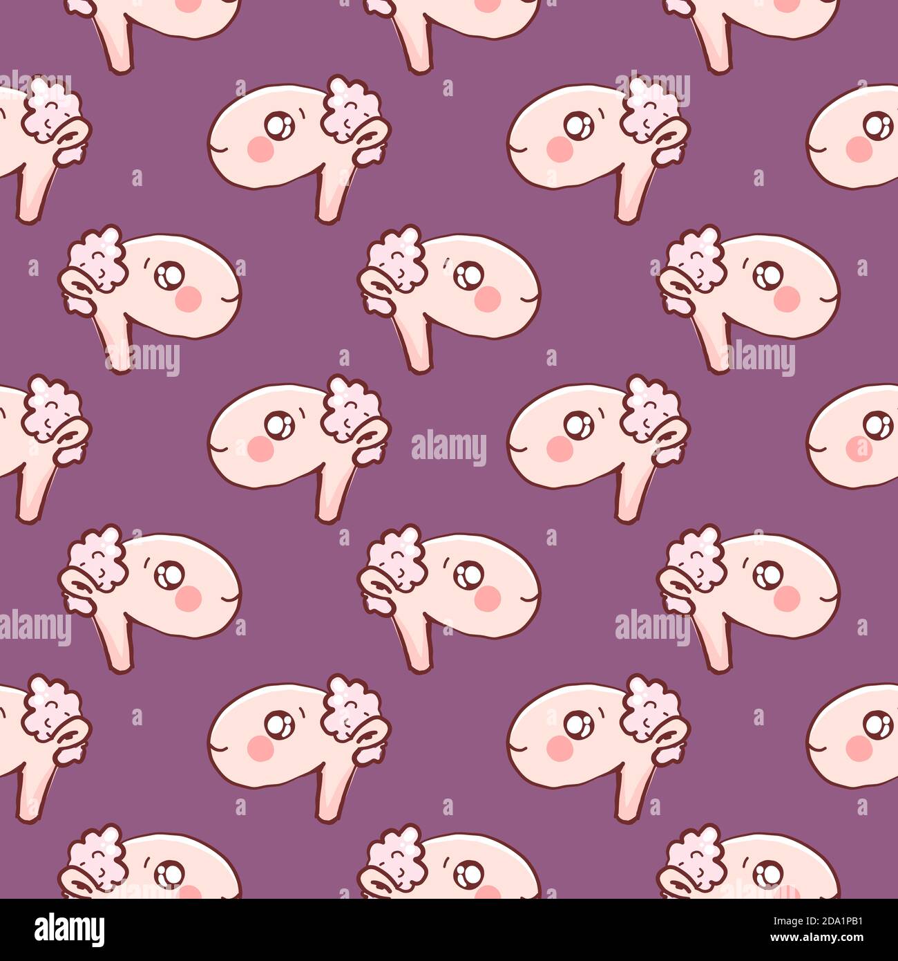 Sheep head , seamless pattern on a pink background. Stock Vector