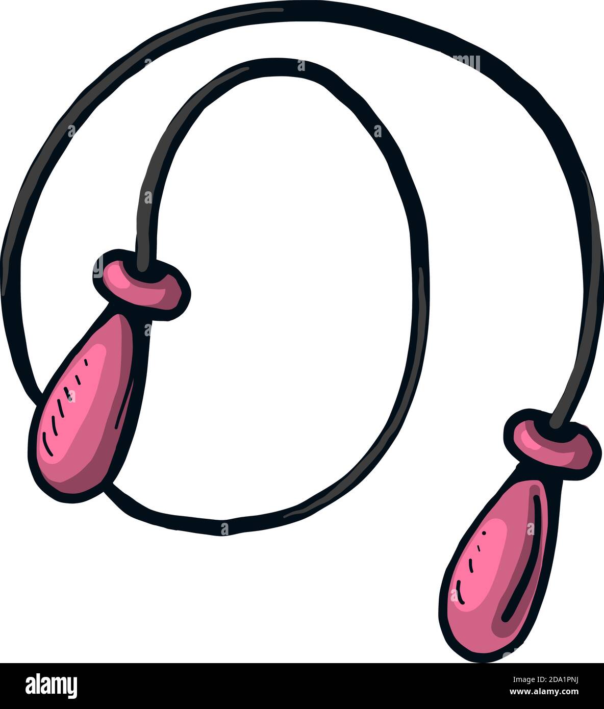 Pink skipping rope Stock Vector Images - Alamy
