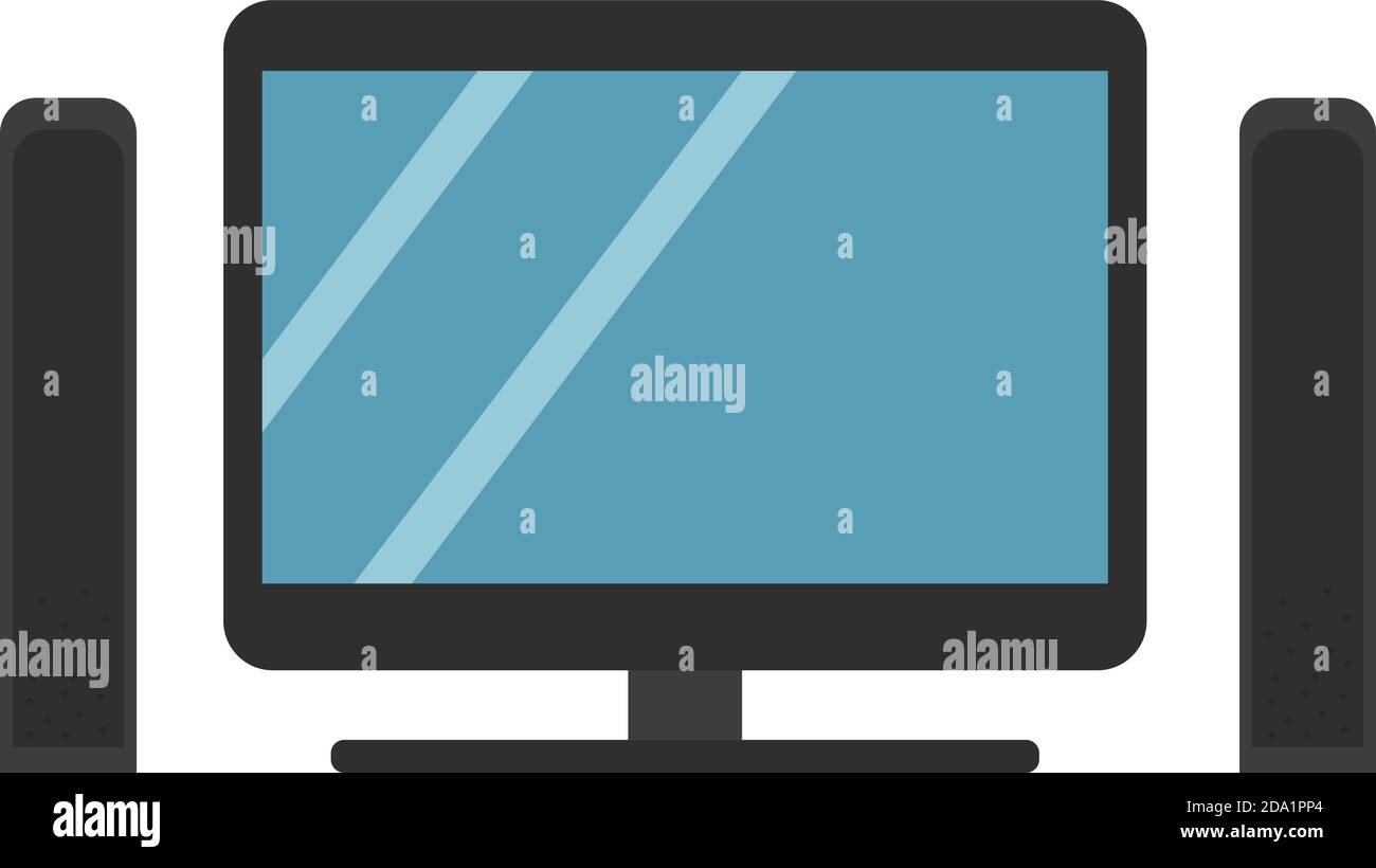 New TV, illustration, vector on white background Stock Vector