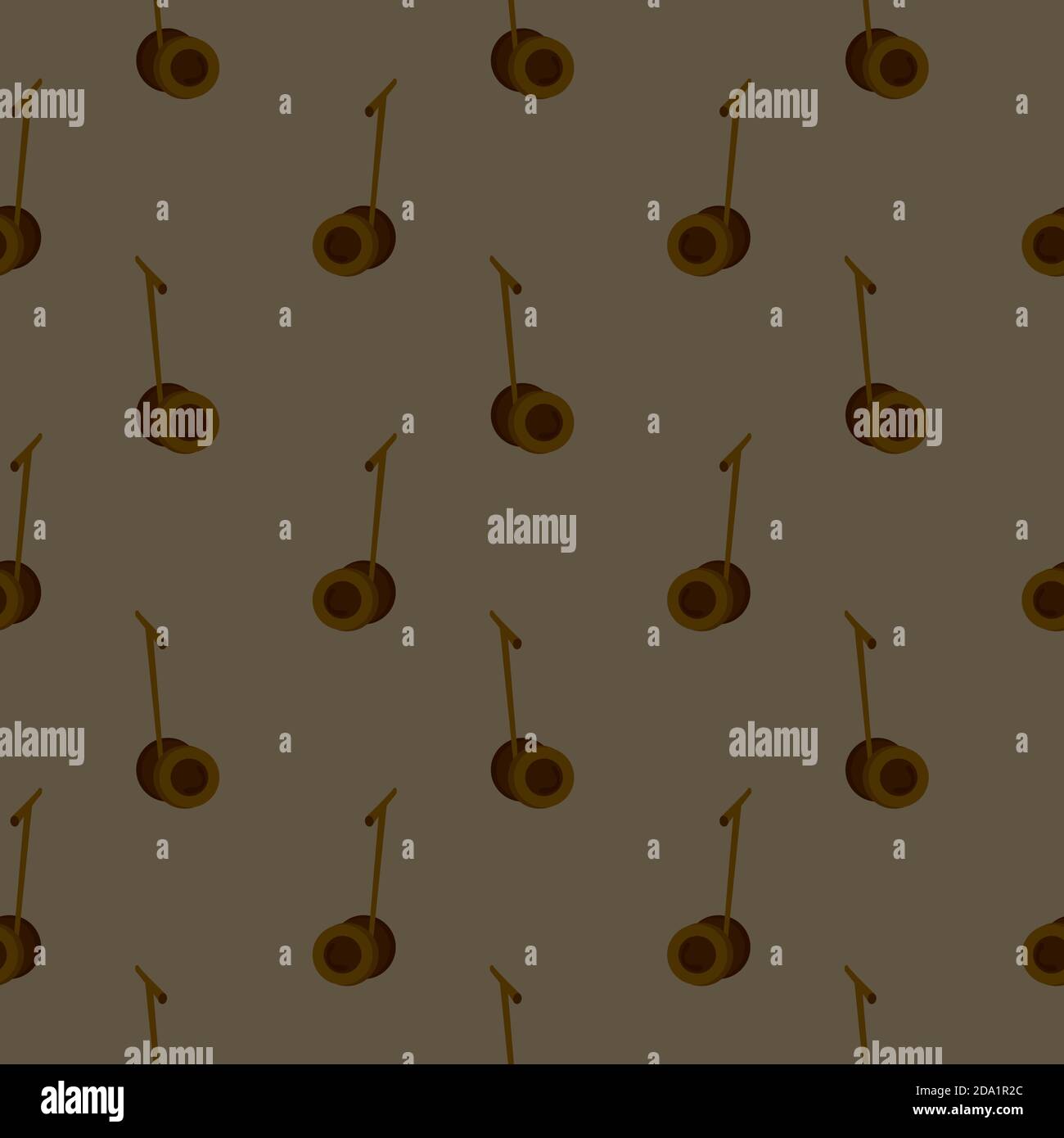 Small seqway , seamless pattern on a brown background. Stock Vector