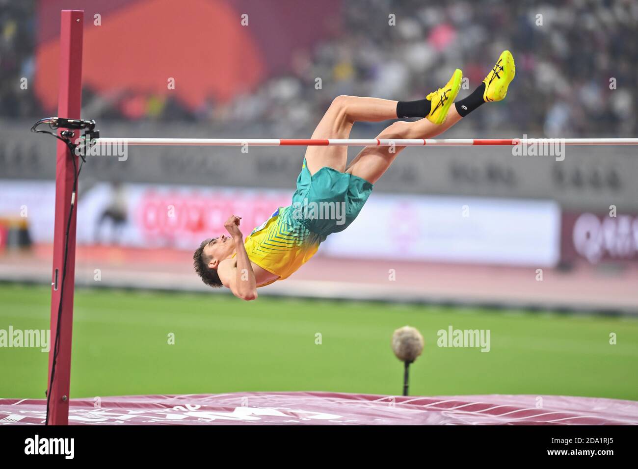 Brandon Starc (Australia). High Jump Final. IAAF World Athletics Championships, Doha 2019 Stock Photo
