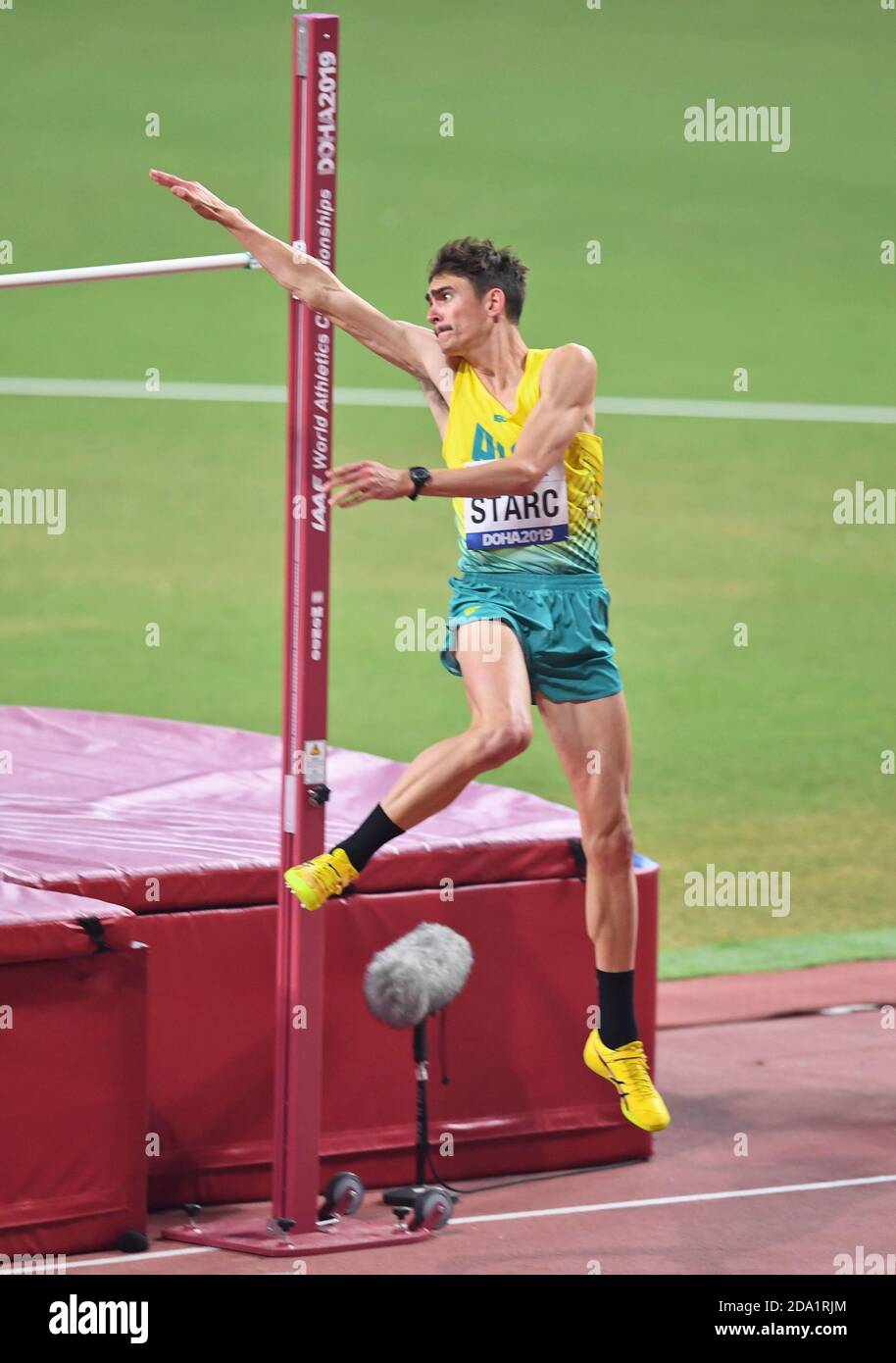 Brandon Starc (Australia). High Jump Final. IAAF World Athletics Championships, Doha 2019 Stock Photo