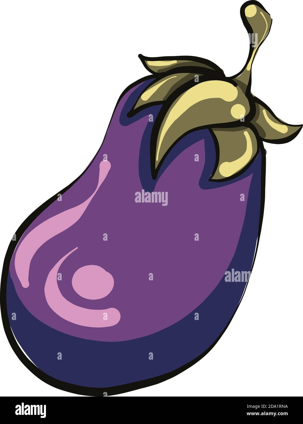 Purple eggplant , illustration, vector on white background Stock Vector Image & Art Alamy
