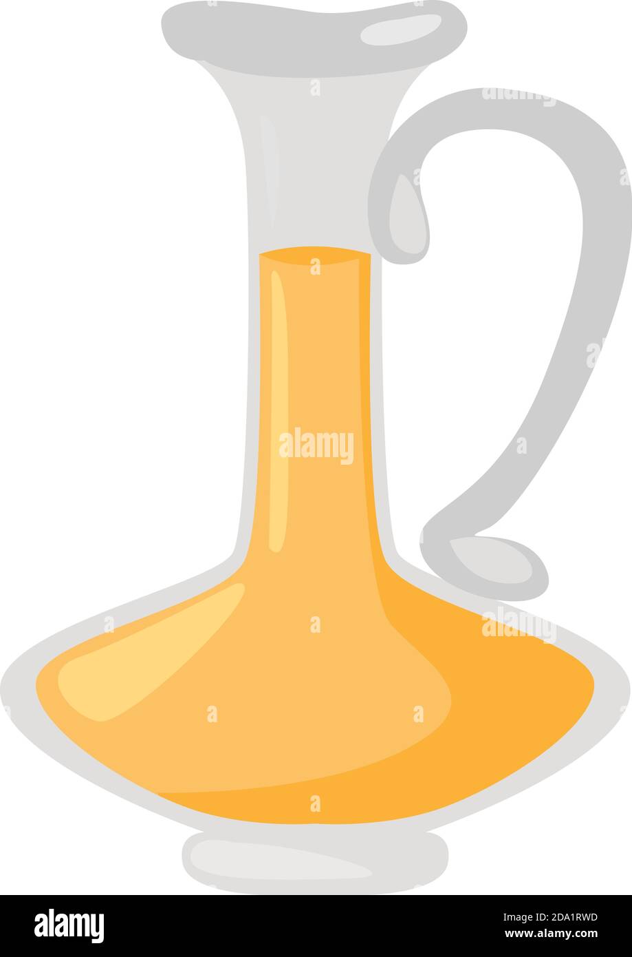 Sunflower oil, illustration, vector on white background Stock Vector