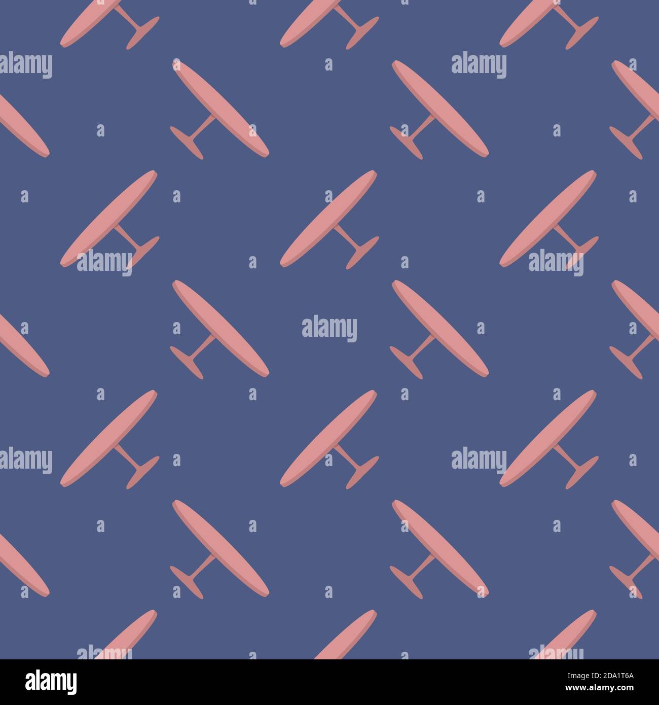 Brown table , seamless pattern on a blue background. Stock Vector
