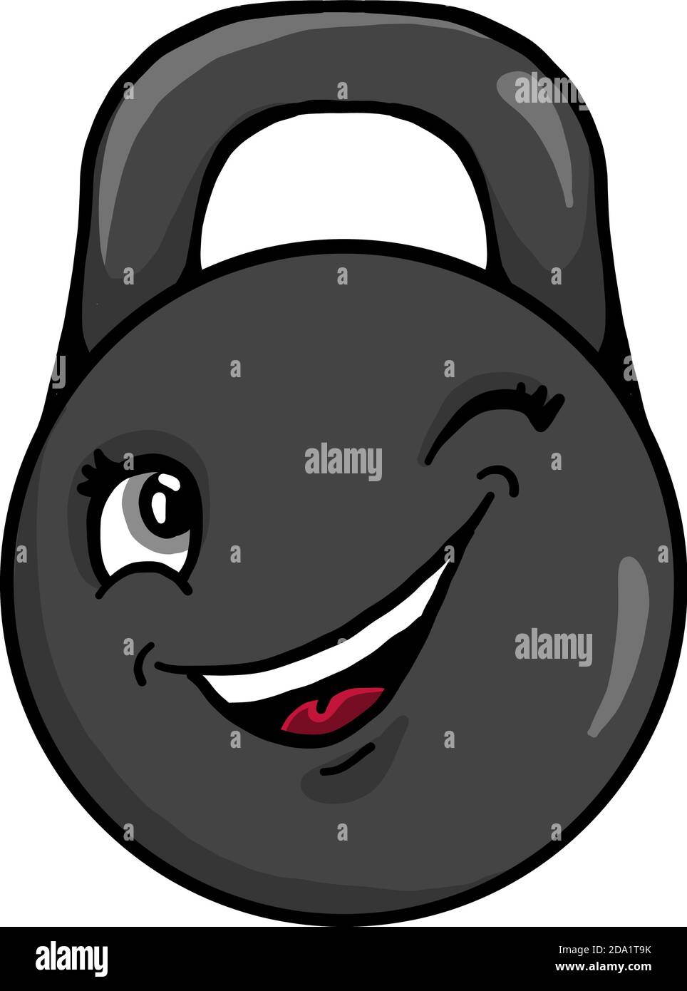 Black kettlebell ,illustration, vector on white background Stock Vector ...