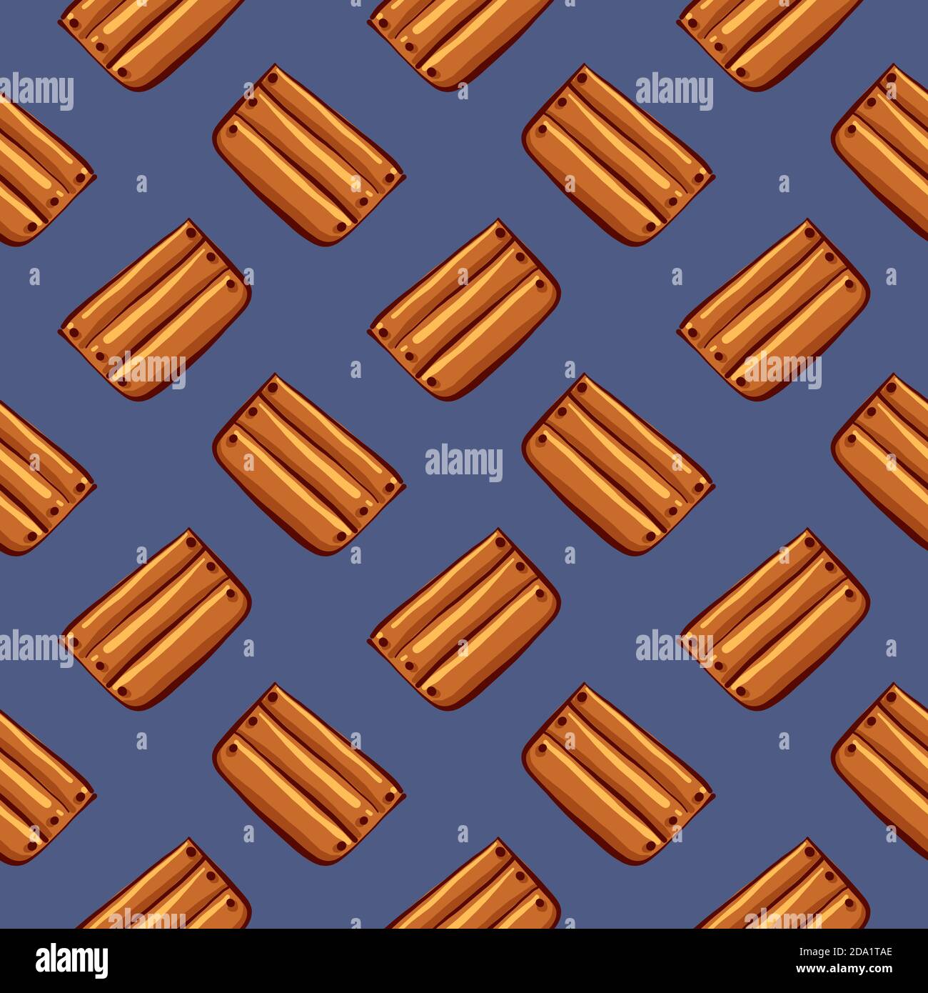 Wooden part , seamless pattern on a blue background. Stock Vector