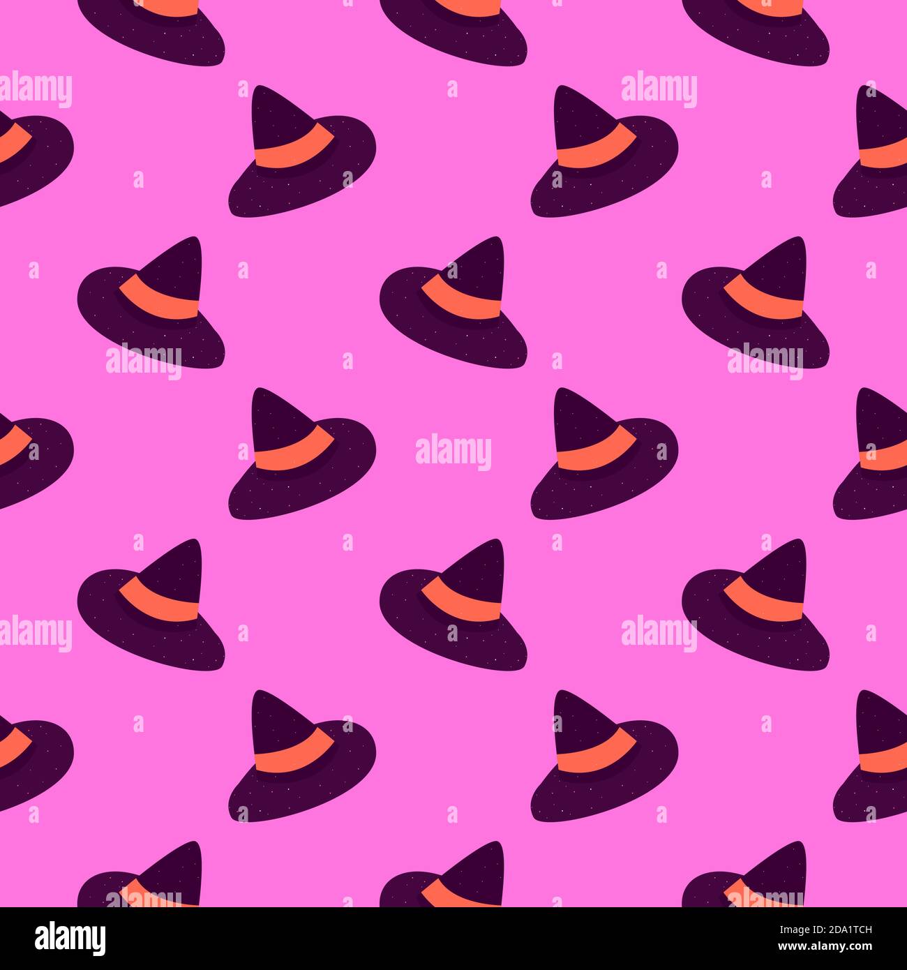 Witch hat , seamless pattern on a pink background Stock Vector Image ...