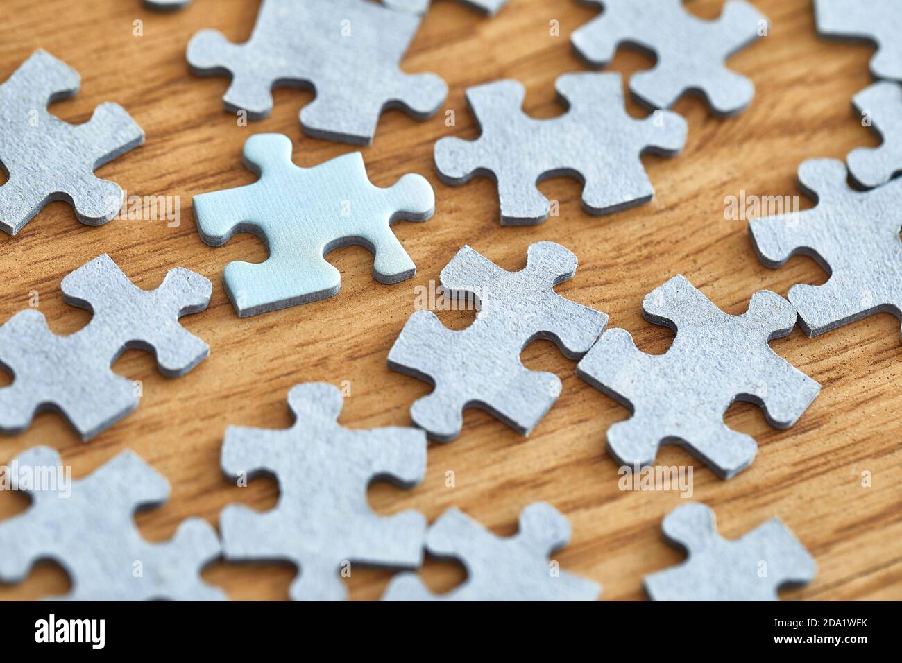 Jigsaw puzzle pieces separately Stock Photo