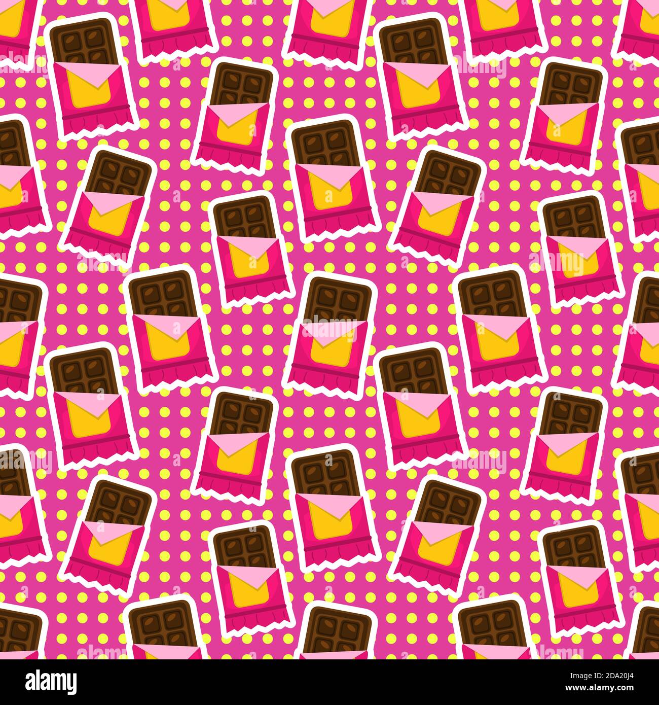 chocolate bar seamless pattern vector illustration Stock Vector