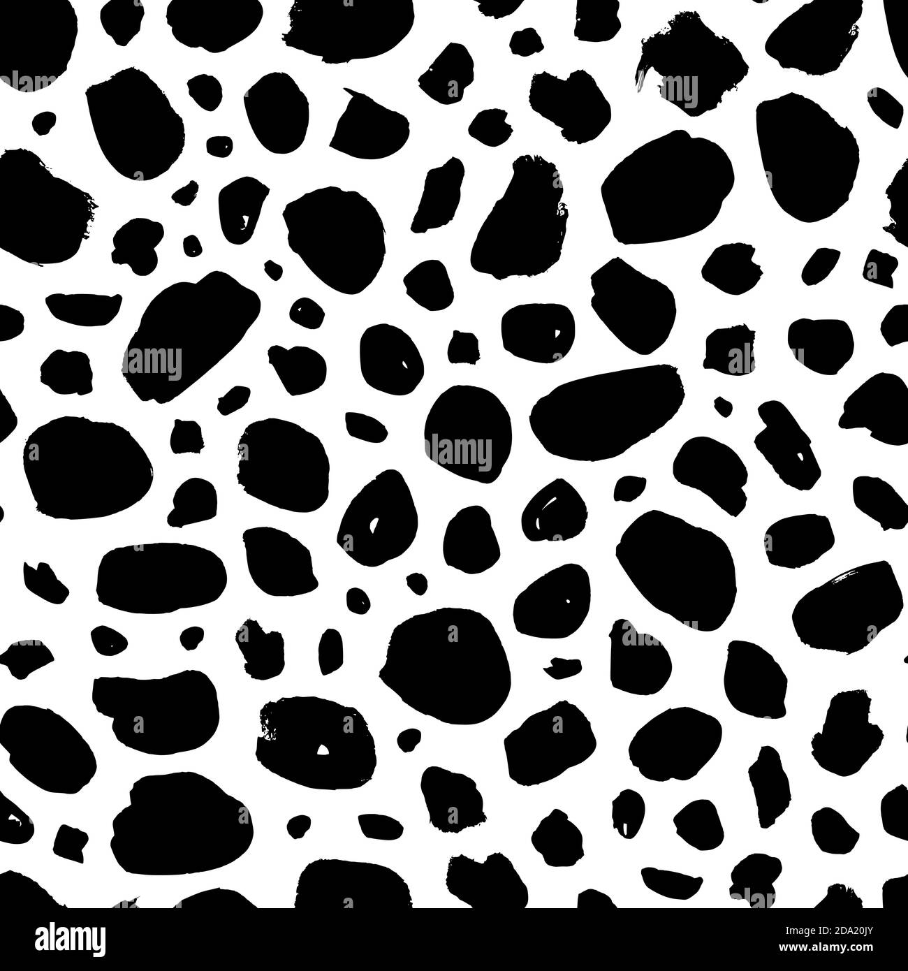 Hand drawn round brush strokes seamless pattern Stock Vector Image ...