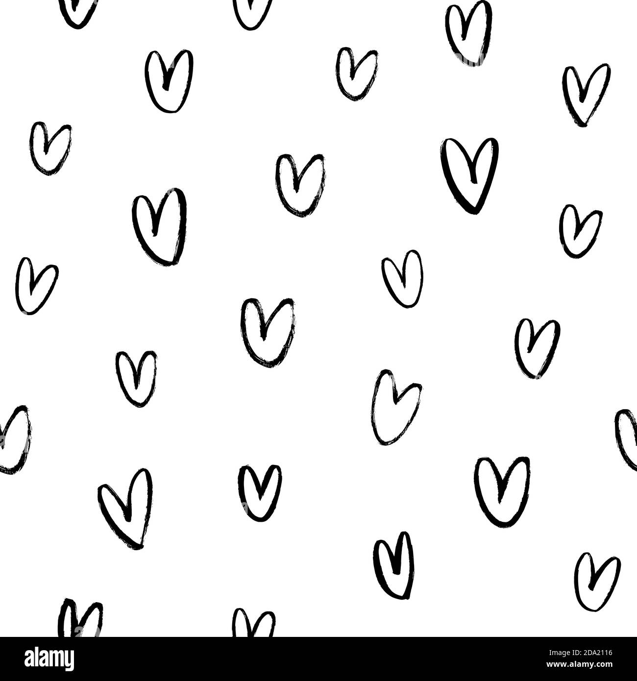 Vector seamless heart pattern for Valentines Day Stock Vector Image ...