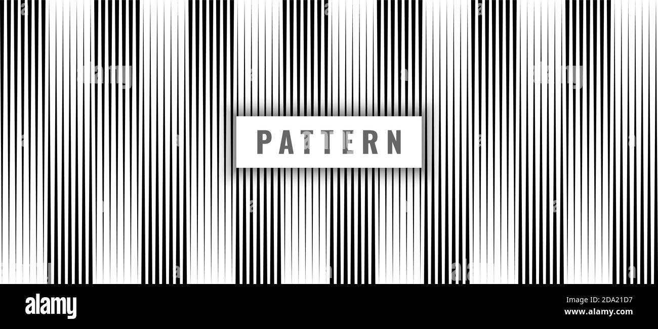 Abstract seamless pattern black vertical lines on white background and ...