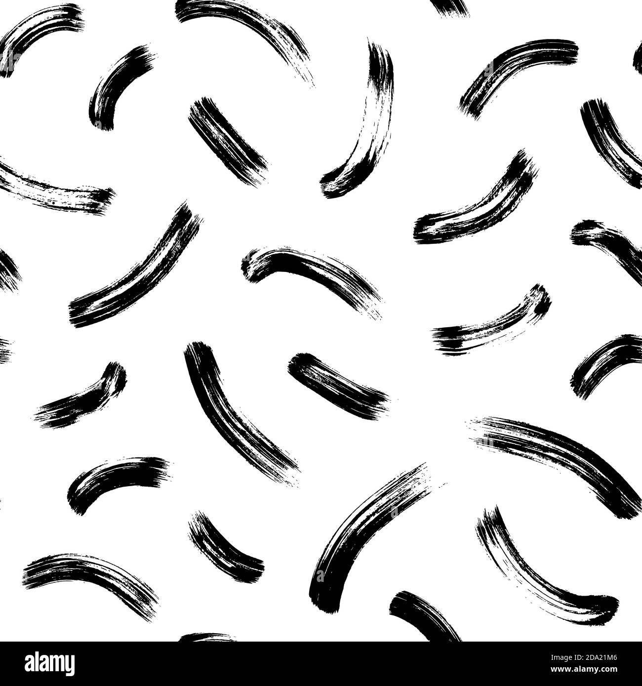 Hand drawn wavy brush strokes seamless pattern Stock Vector Image & Art ...