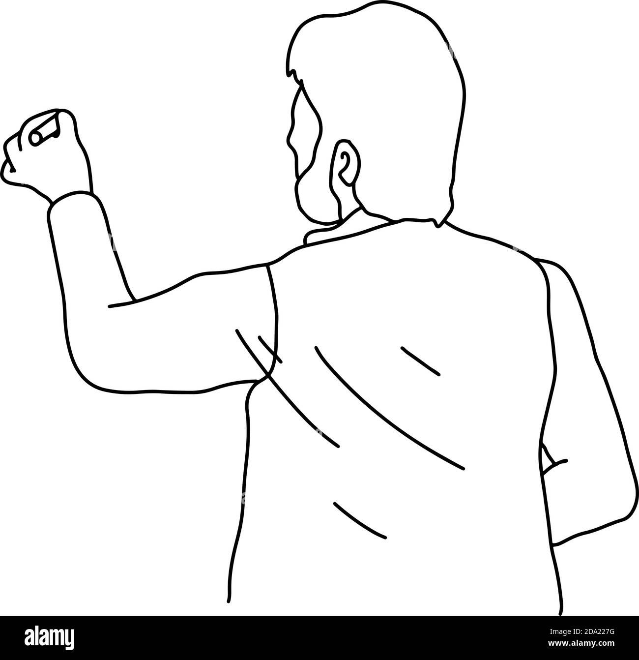 Male professor holding chalk to write on whiteboard vector stock vector