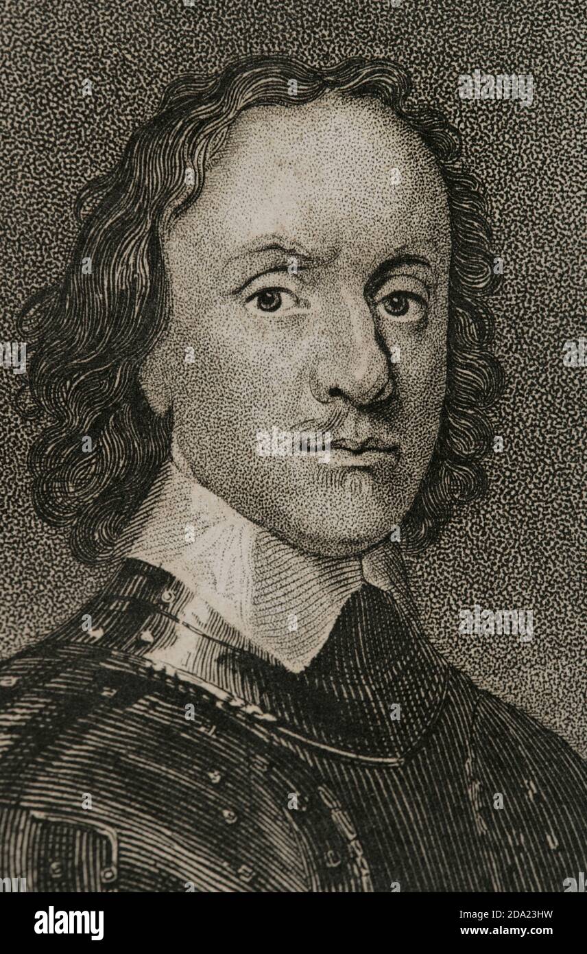 Oliver Cromwell (15991658). Político y militar inglés. Retrato