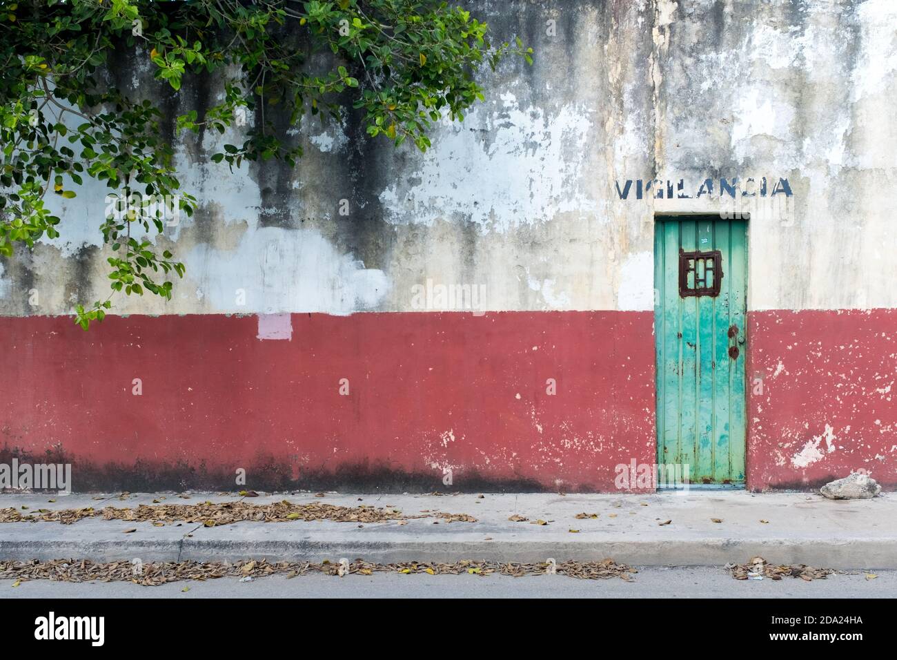 Decayed facade, Merida Mexico Stock Photo
