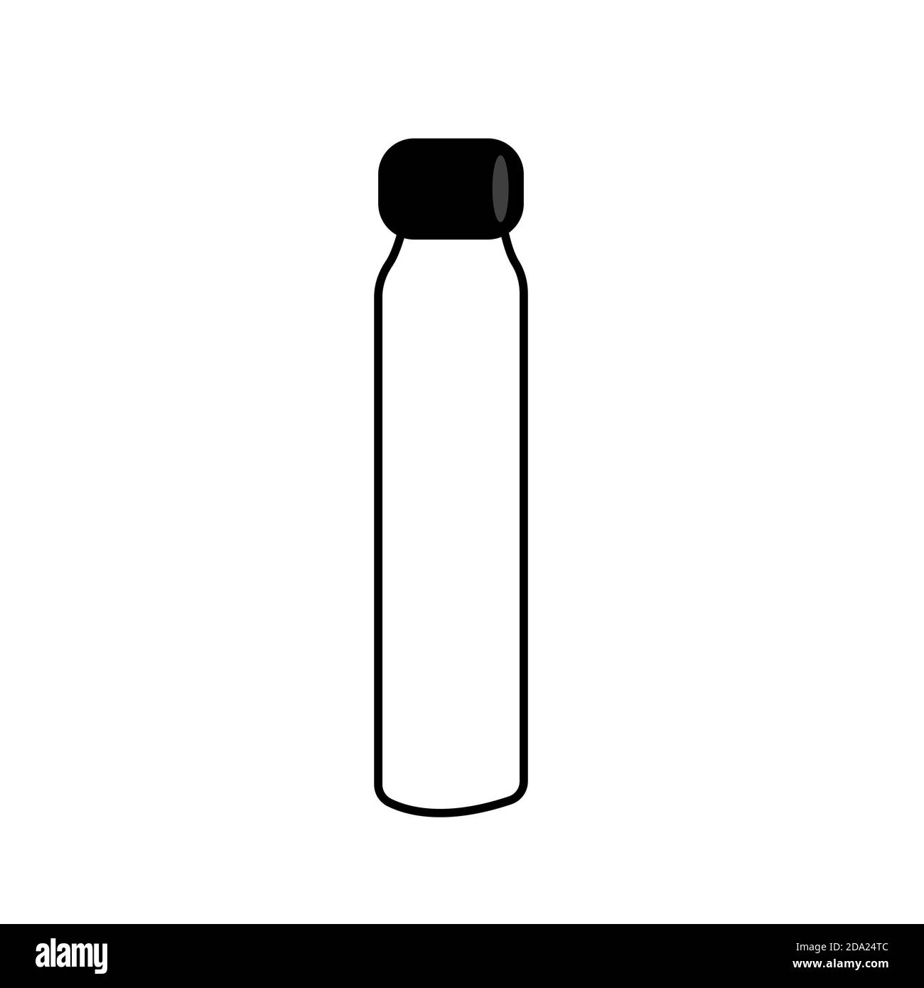Reusable bottle icon in flat style. Vector image in white background. Zero waste toothbrush. Eco life Stock Vector