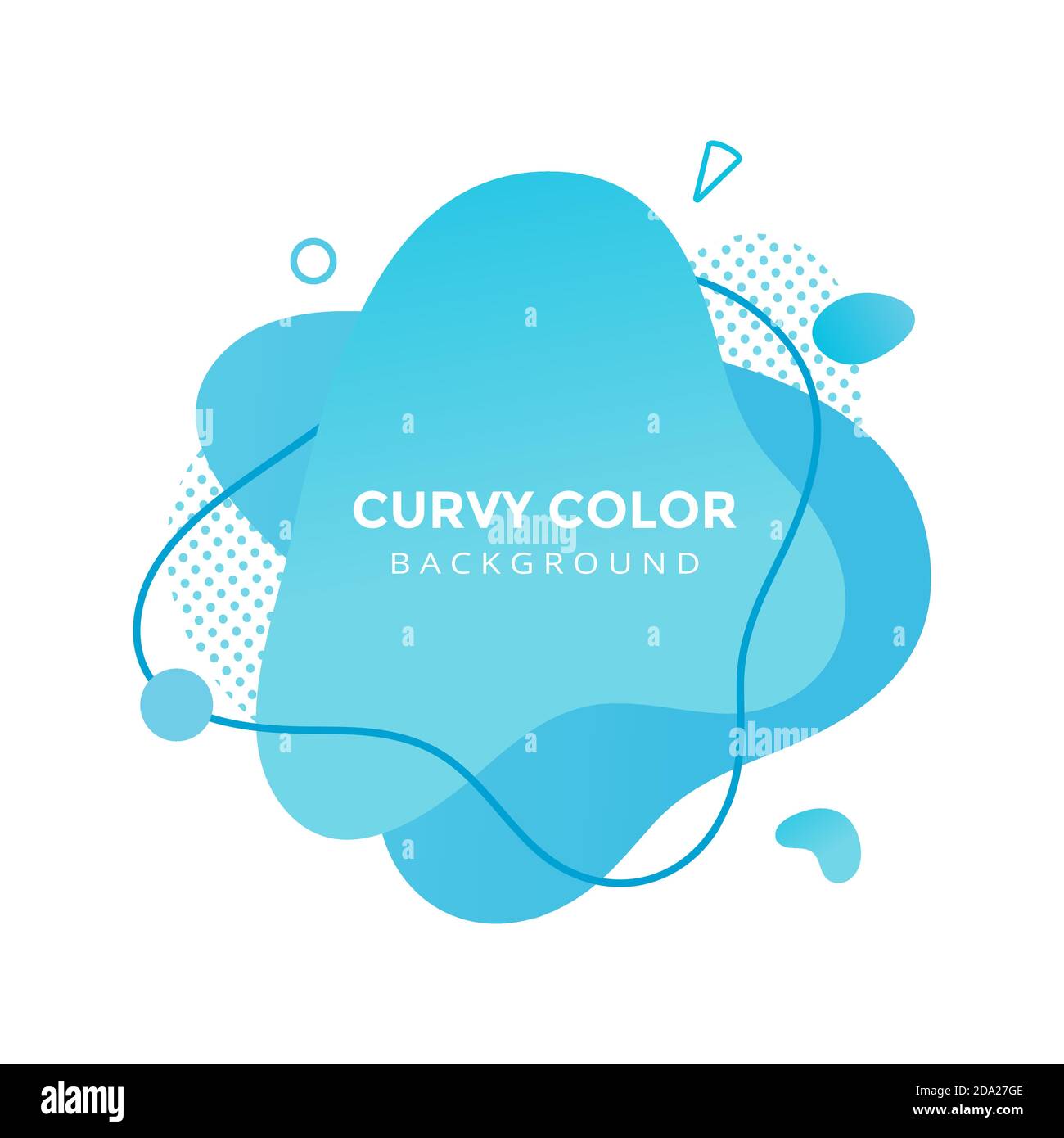 Modern liquid abstract element graphic gradient flat style design fluid vector. Stock Vector