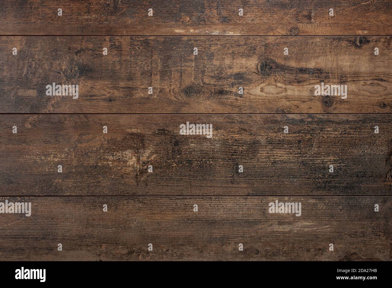 Wooden background. Texture with an old, rustic, brown planks. Old Vintage dark brown wooden table textured background Stock Photo