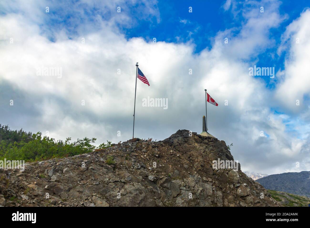 At border between canada and alaska hires stock photography and images