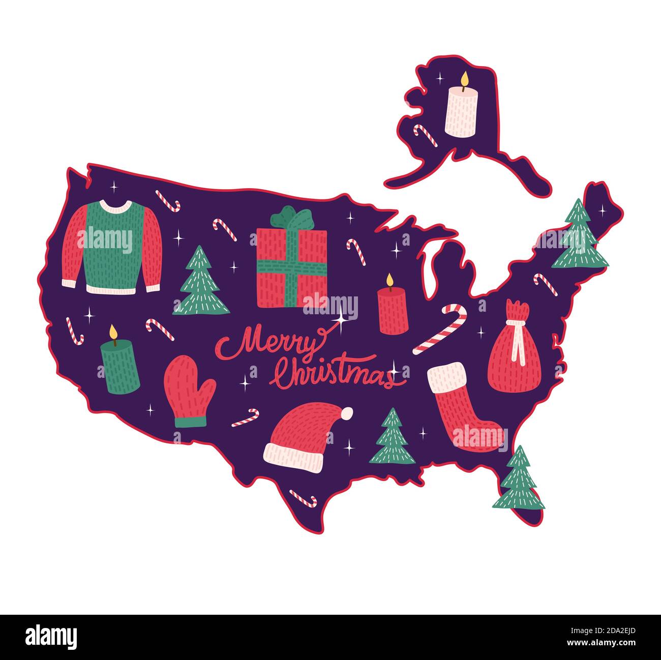 Cartoon map of us hires stock photography and images Alamy