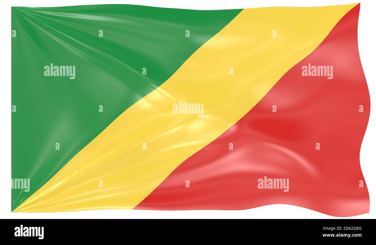 3d-illustration-of-a-waving-flag-of-congo-republic-stock-photo-alamy