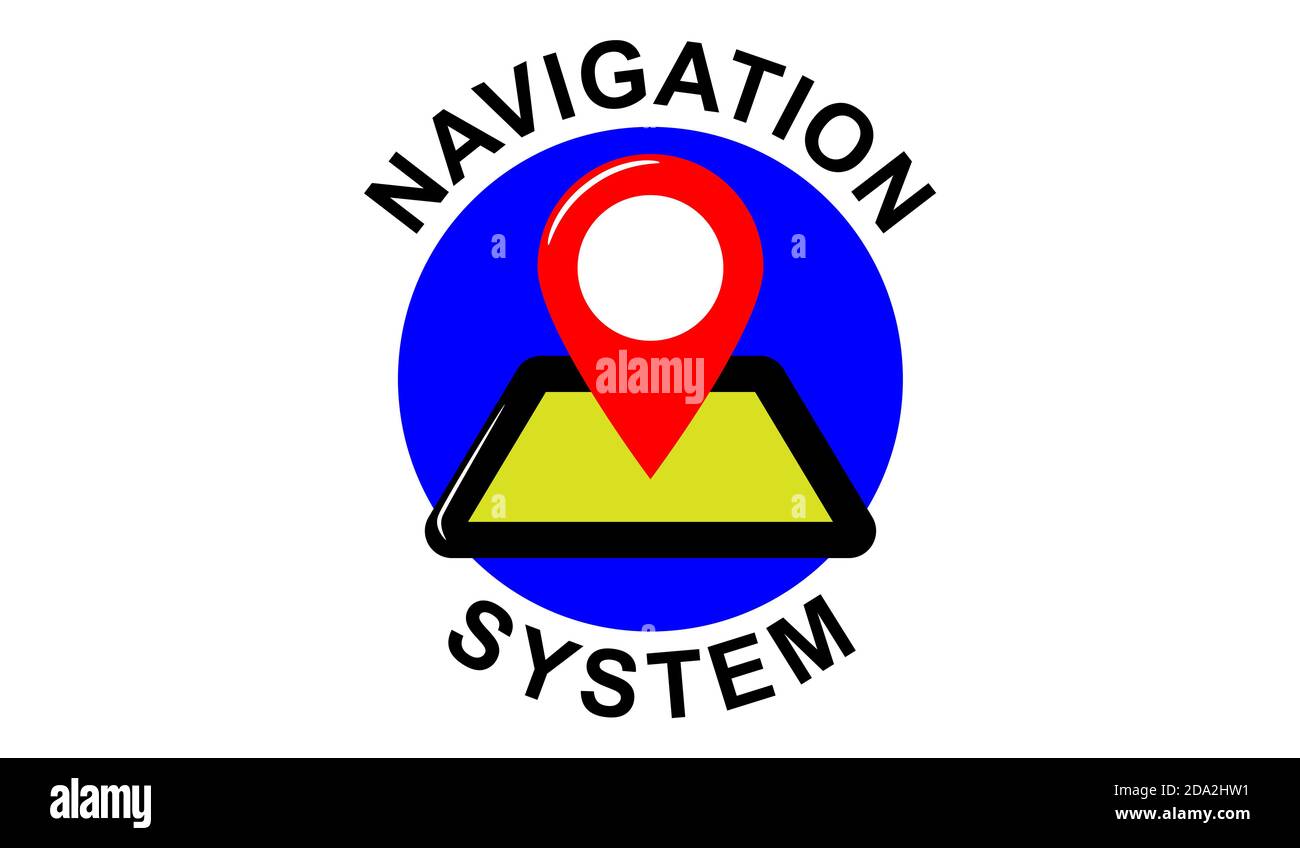 Illustration of a navigation system concept Stock Photo Alamy