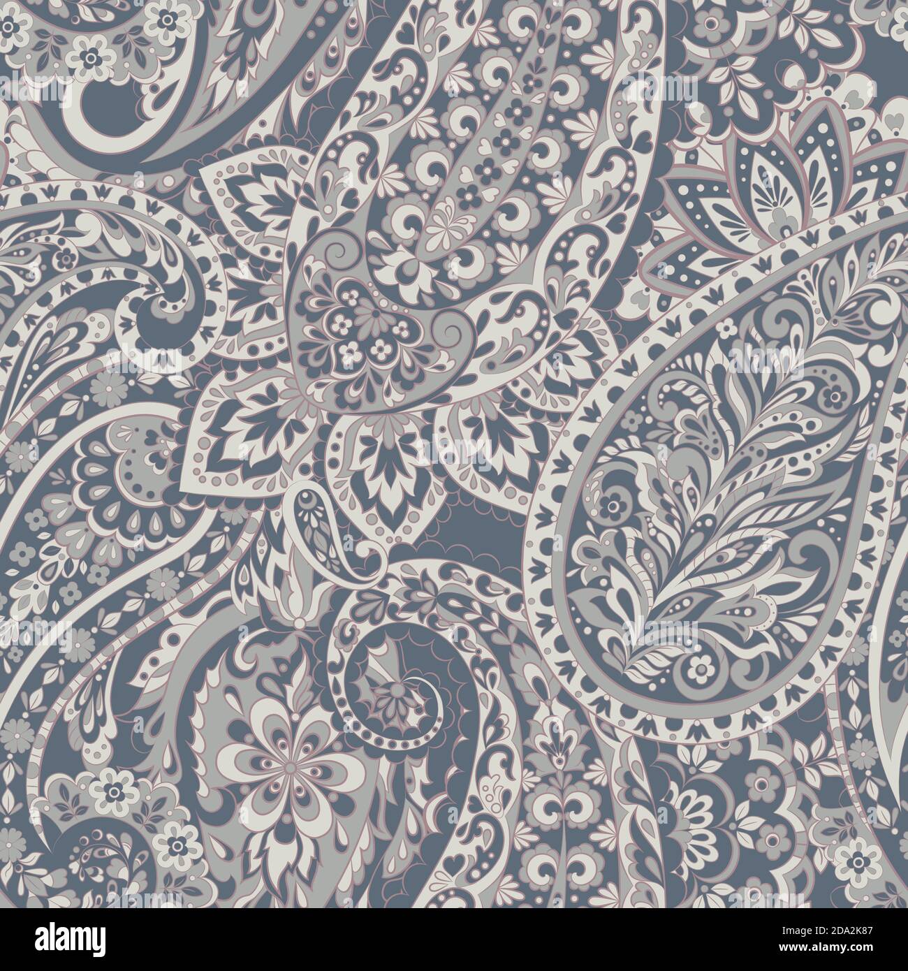 Seamless Paisley pattern in indian style. Floral vector illustration ...