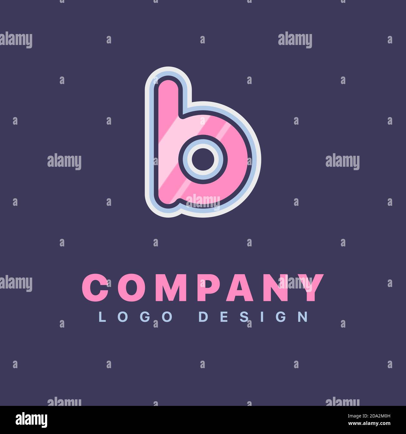 Letter B logo design template. Company logo icon Stock Vector