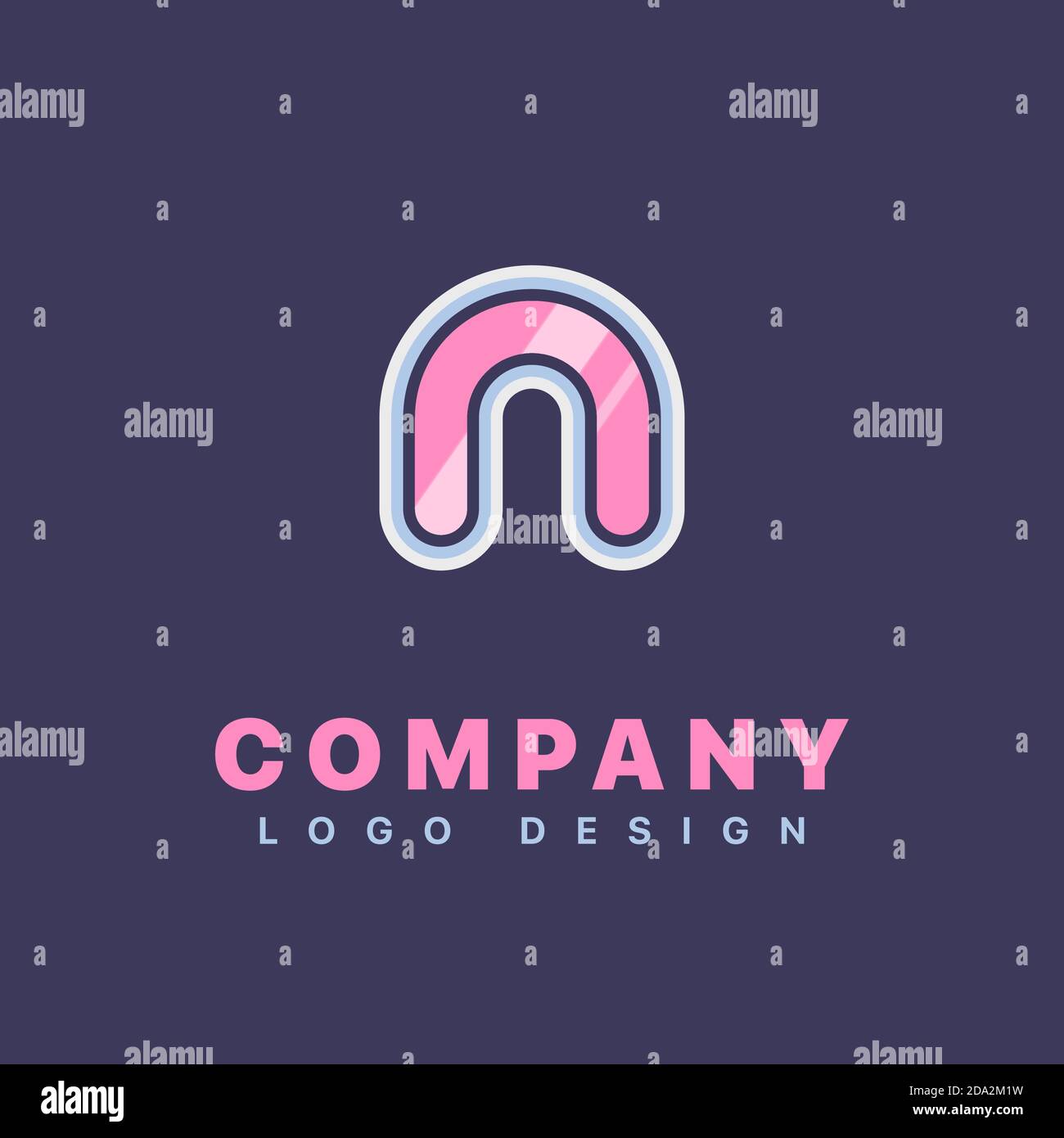 Letter N logo design template. Company logo icon Stock Vector
