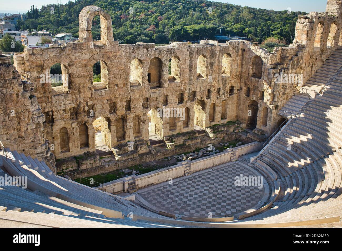 Odeon of Herodes Atticus, an amphitheater in the famous Acropolis of ...