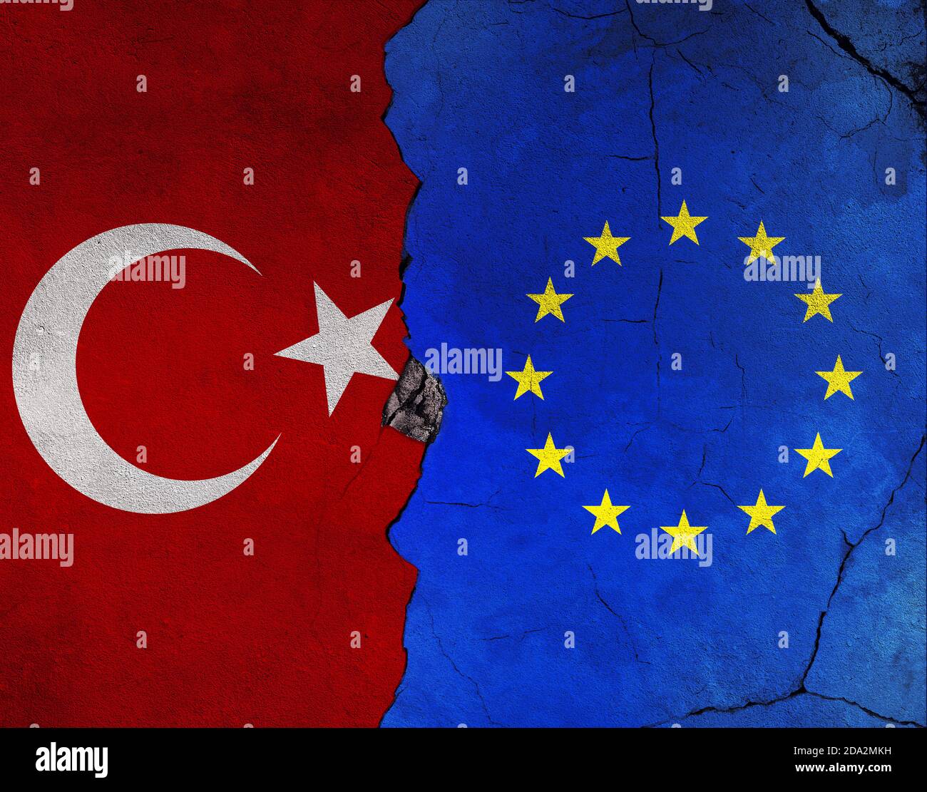 Turkey, European Union Flag, European union Stock Photo