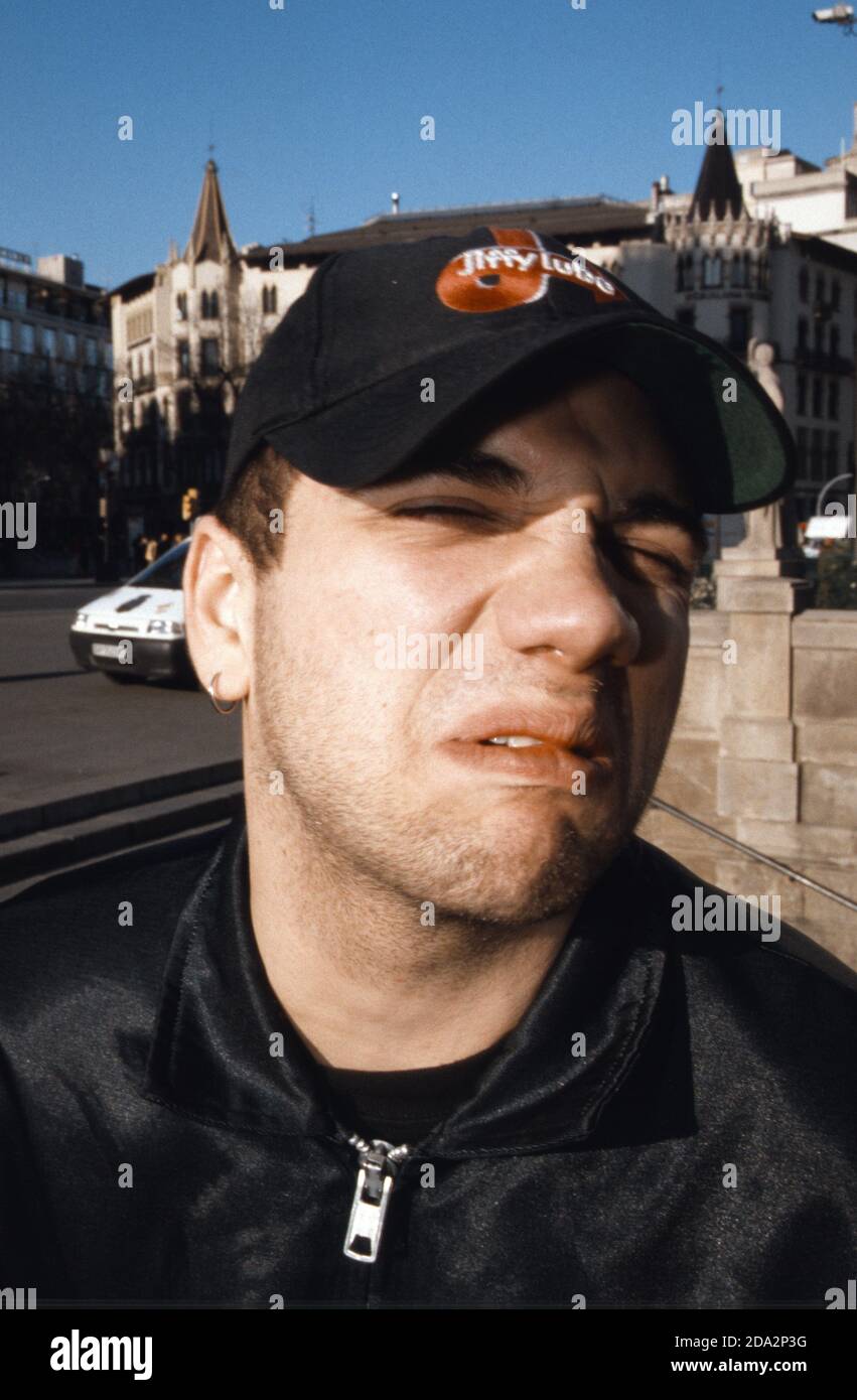 Jimmy pop lead singer of The Bloodhound Gang, Barcelona, Spain Stock Photo  - Alamy