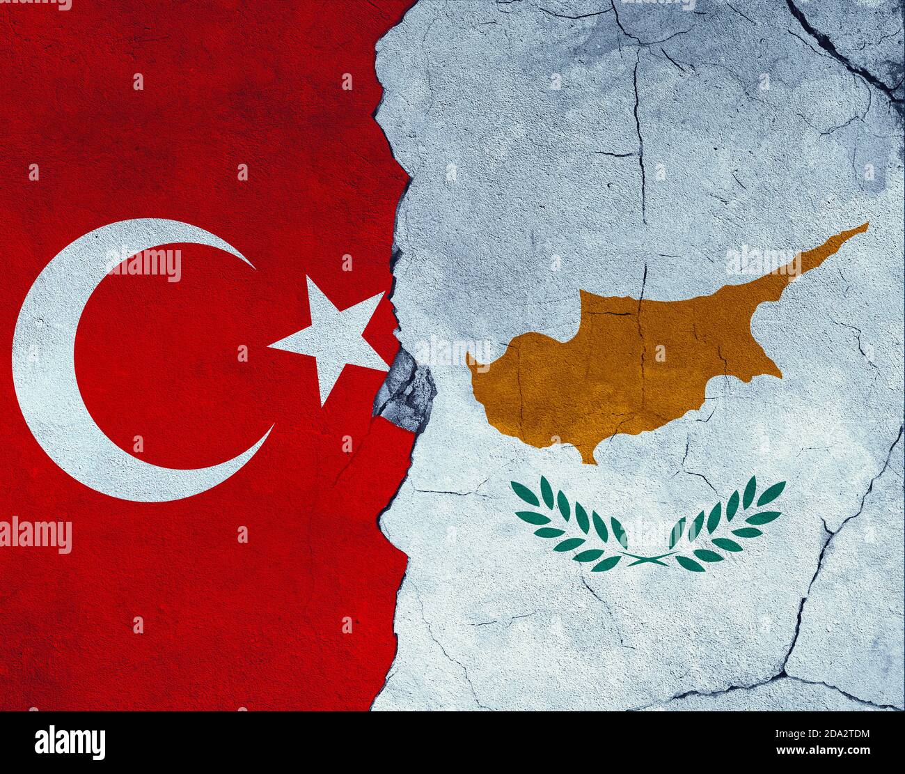 Turkish and Guny Cyprus Flag, Flag Design Study Stock Photo Alamy