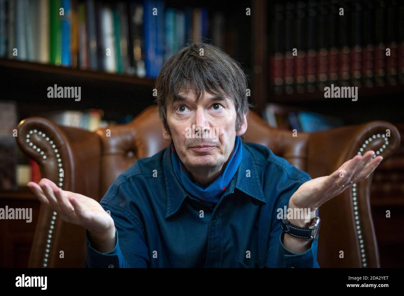 Author Ian Rankin attends the launch of Literary Lunches at The Royal Scots Club, Edinburgh, announcing the first in the series of lunches which will feature Scottish crime authors Rankin, Lin Anderson and Lesley Kelly, and be chaired by Jackie McGlone. Stock Photo