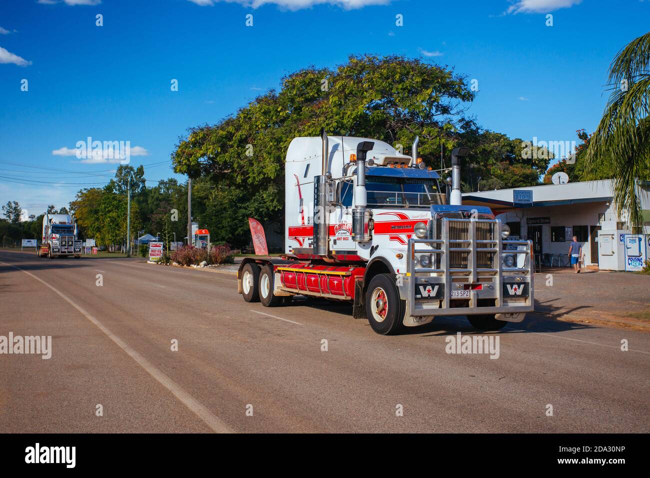 Australian Road Truck in Mt Surprise Stock Photo