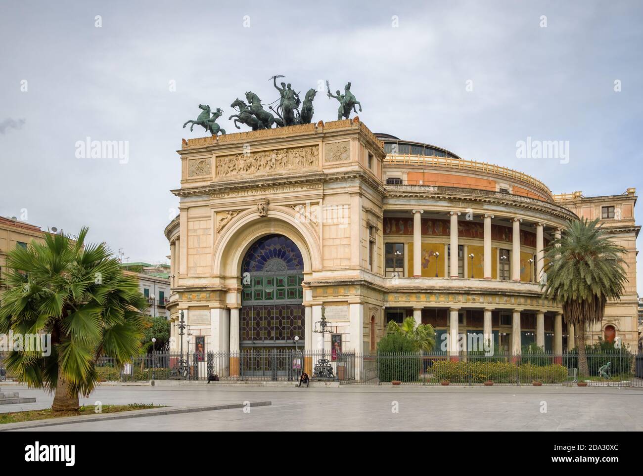 Palermo Politeama Theatre in Sicily, Italy Stock Photo