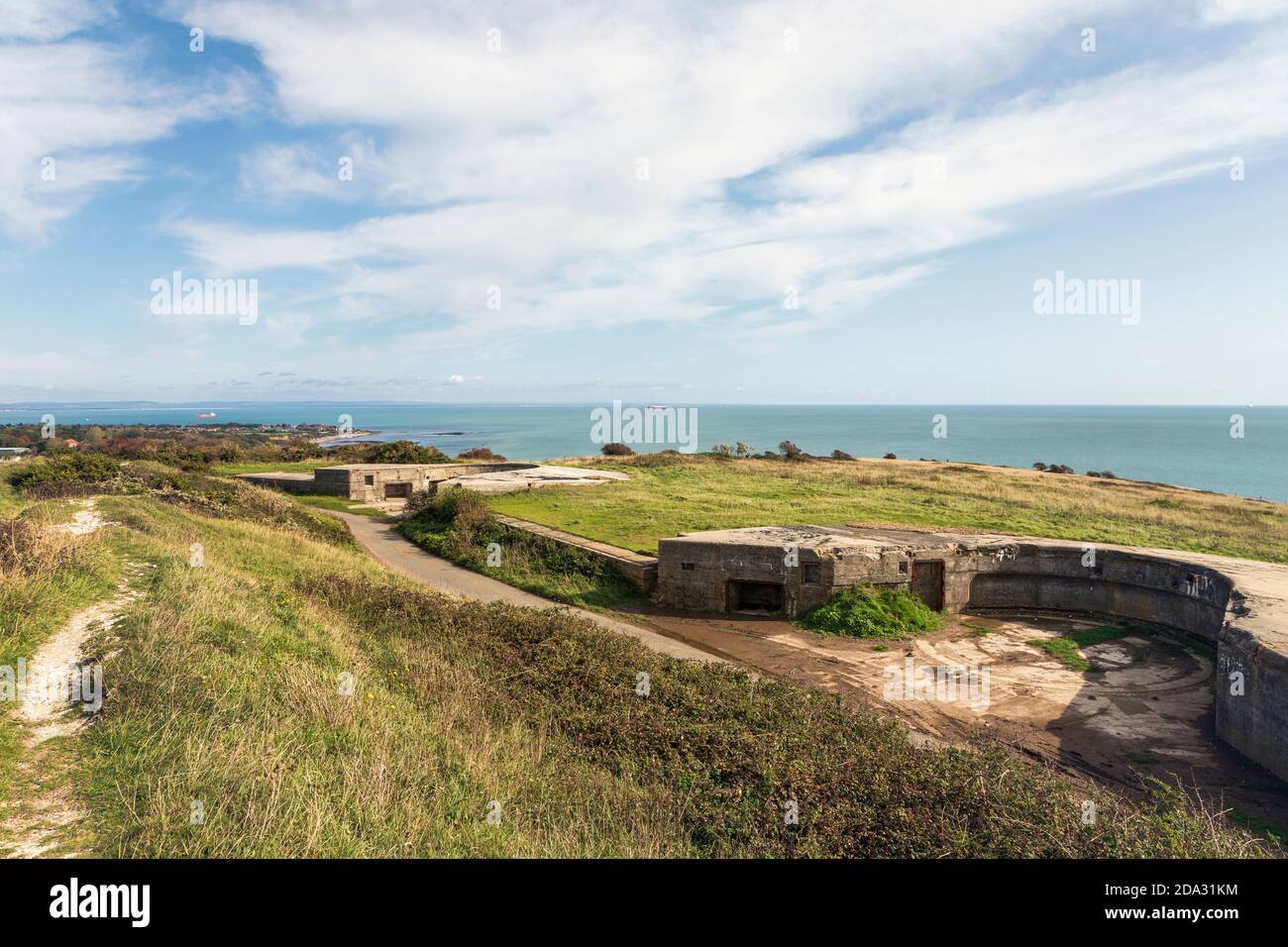 Culver Battery, Culver Down, Isle of Wight Stock Photo