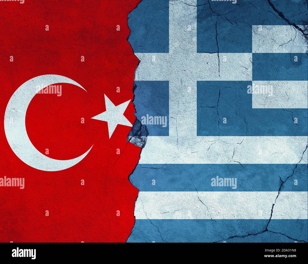 Turkey & Greece, Background Flag Stock Photo Alamy