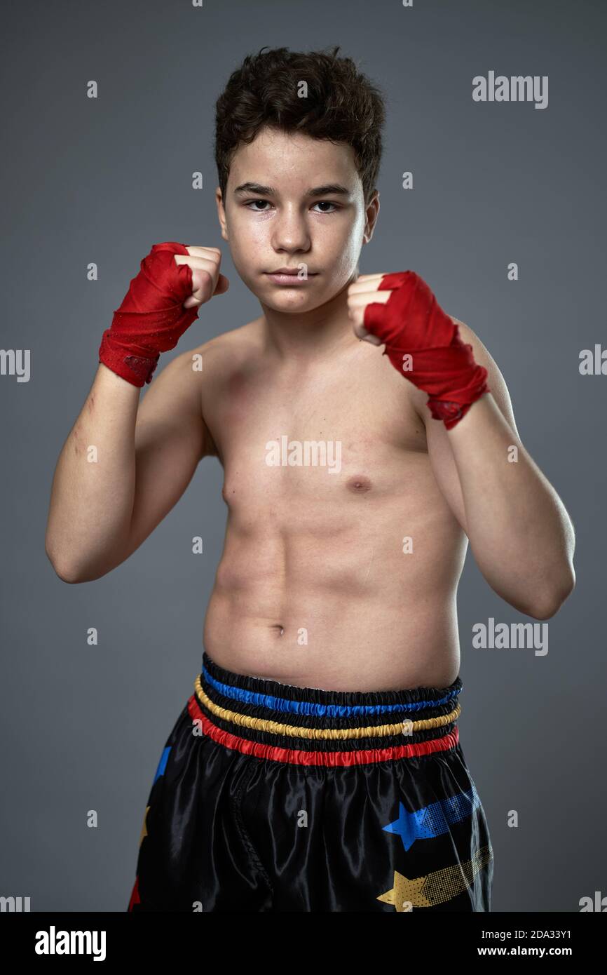 Teenage boy shadow boxing hires stock photography and images Alamy