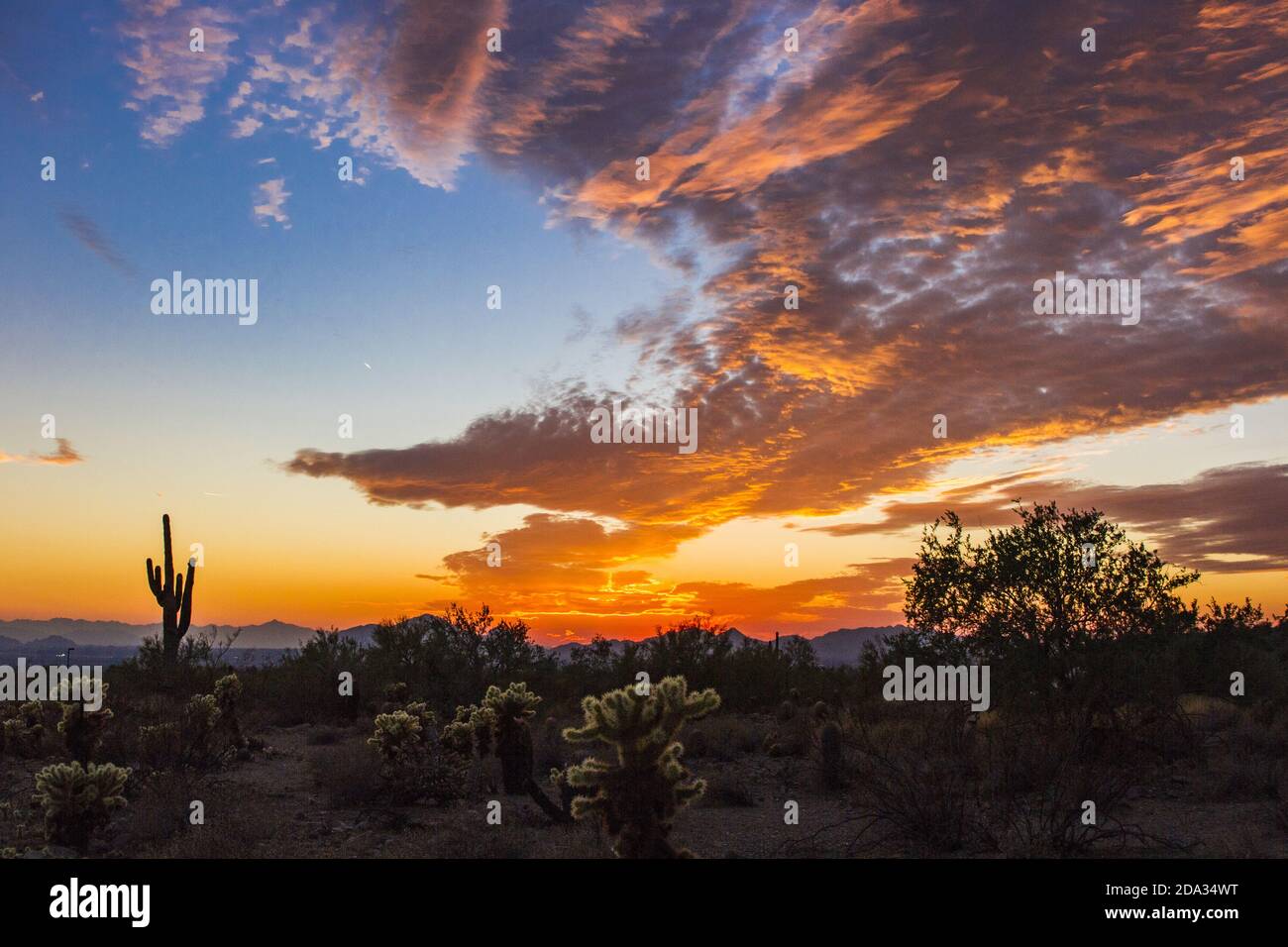 Sunset clouds sonoran desert hi-res stock photography and images - Alamy