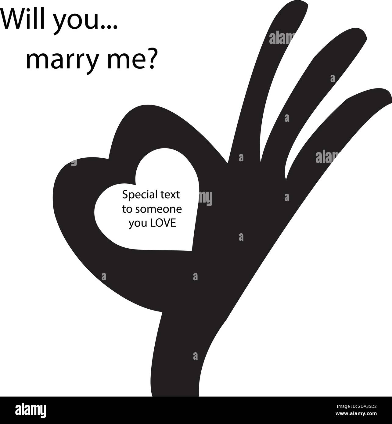 Human Okay Hand Sign With Heart Shape To Use For Answering The