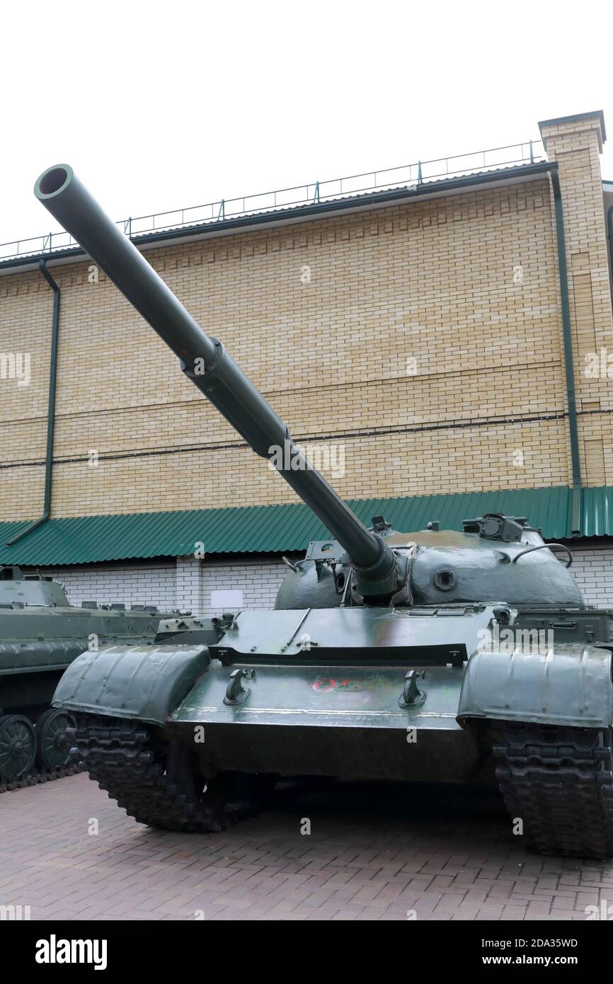 Details of Soviet main battle tank T-62, Kislovodsk, Russia Stock Photo