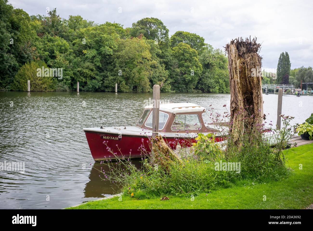 Mayfair old ex police thames conservancy boat hires stock photography