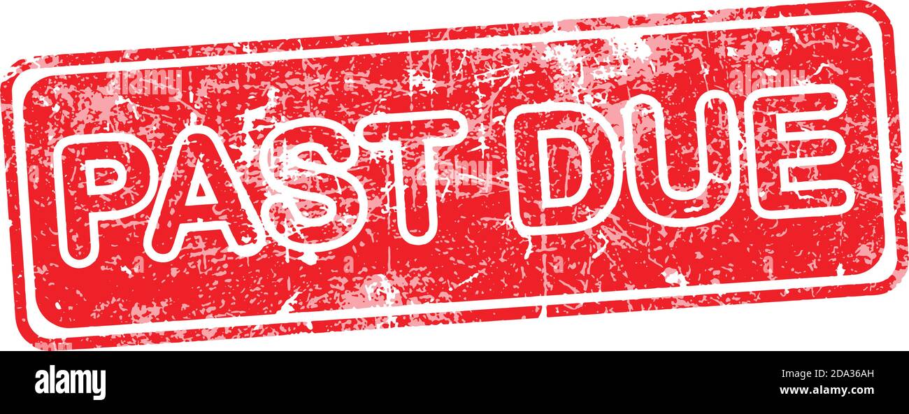 pass due red grunge rubber stamp vector illustration Stock Vector