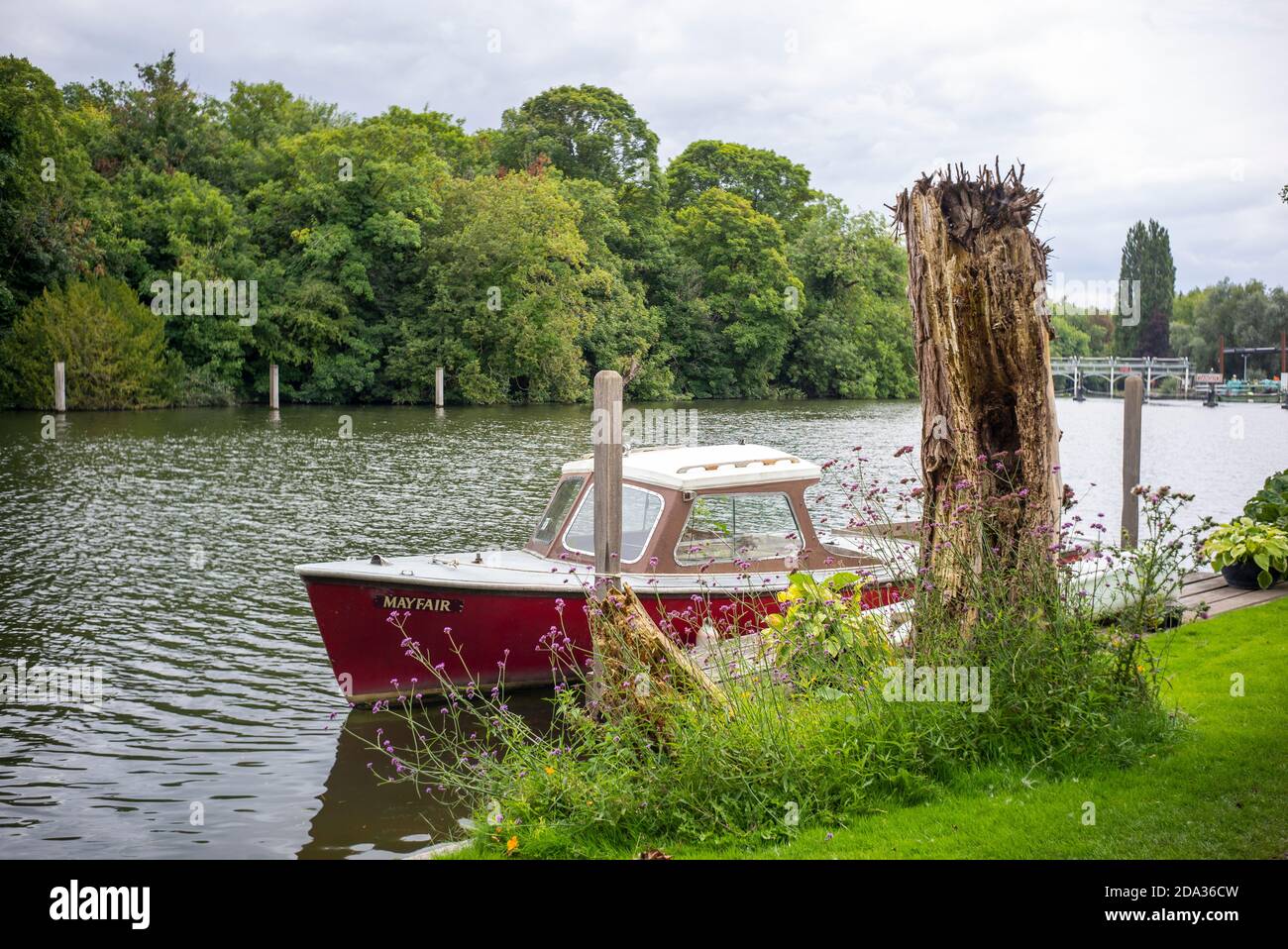 Mayfair old ex police thames conservancy boat hires stock photography