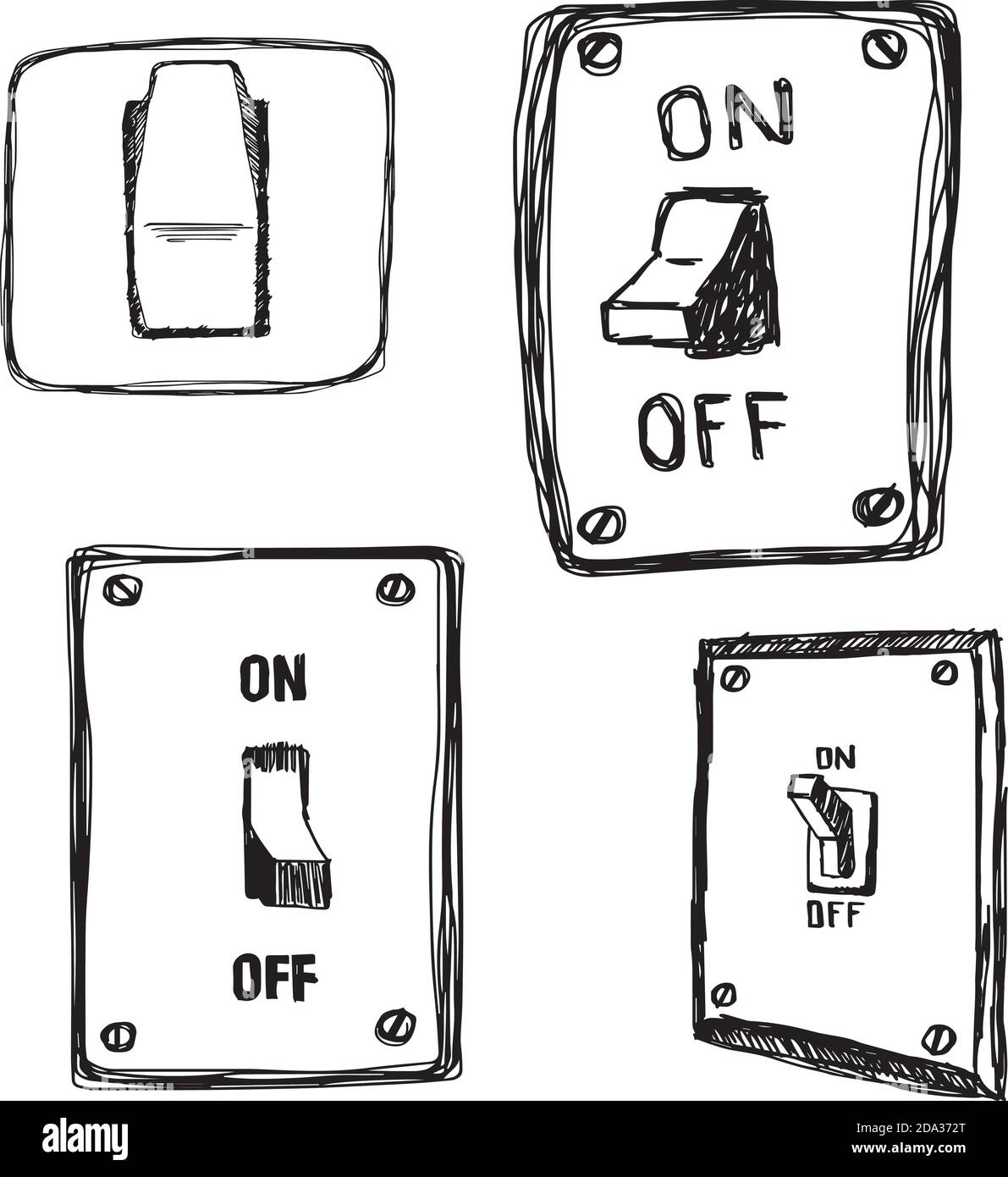 Light Switch Doodle Icon Stock Illustration - Download Image Now